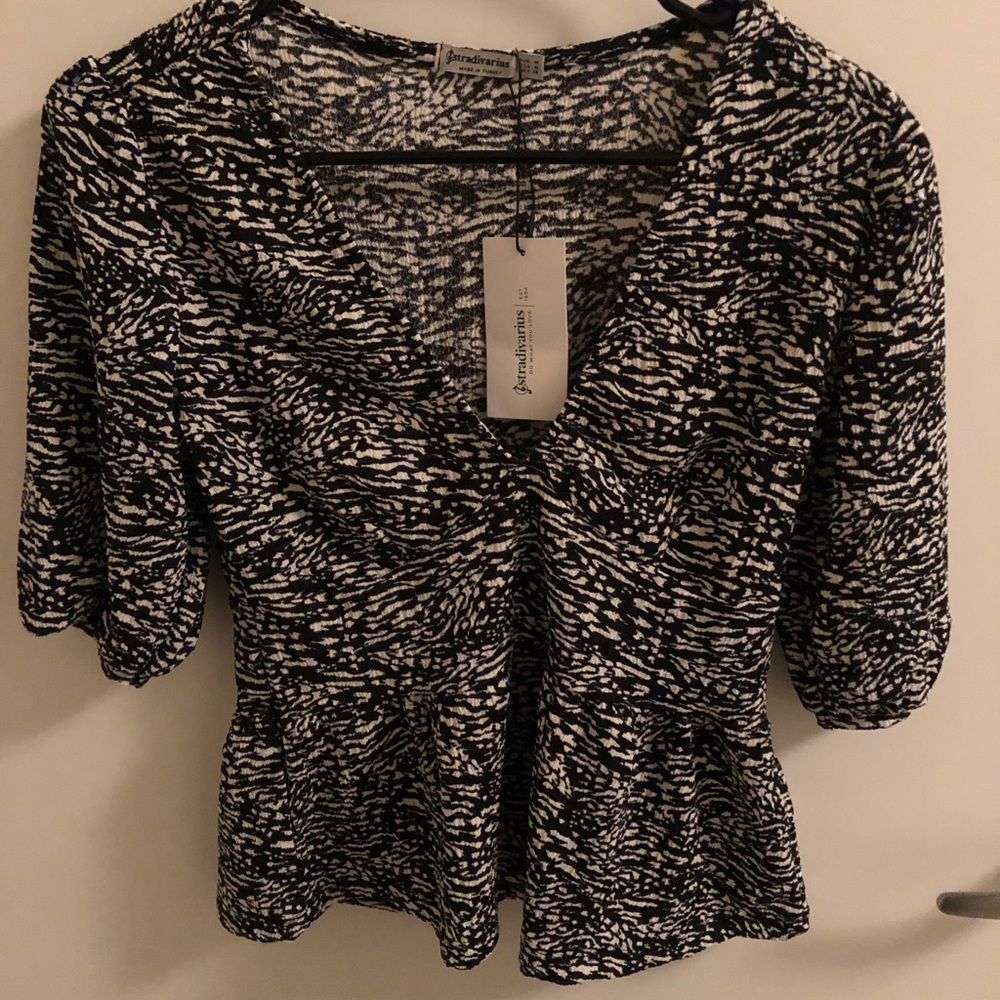 Stradivarius peplum top